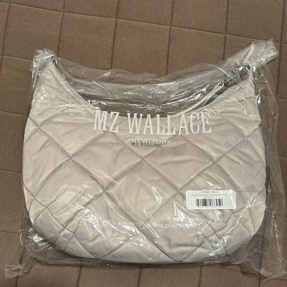 MZ Wallace Quilted Madison Shoulder Bag Frost